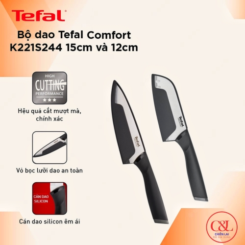 Bộ dao Tefal Comfort K221S244 15cm và 12cm
