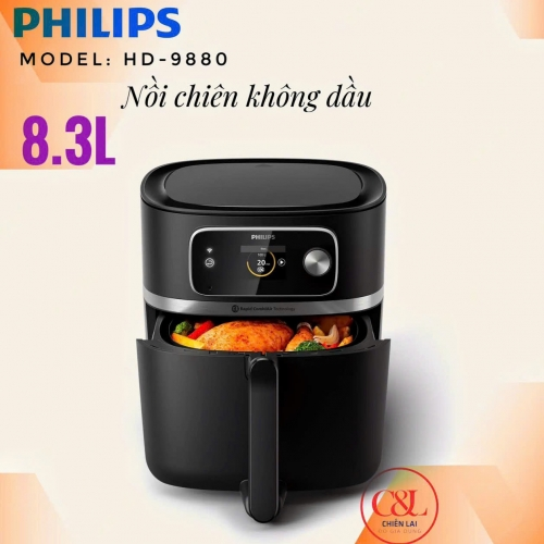 Nồi chiên không dầu Philips HD9880/90 8.3L