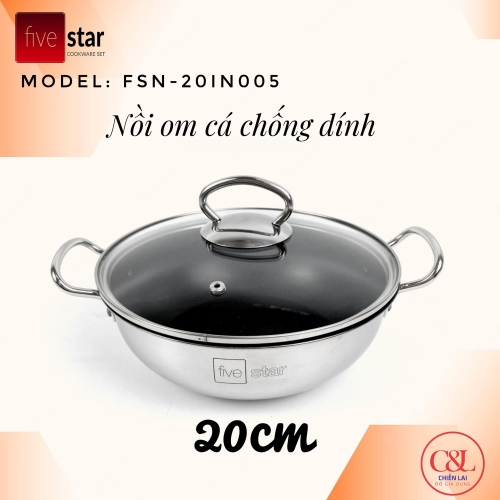 Nồi om cá chống dính Fivestar 20cm