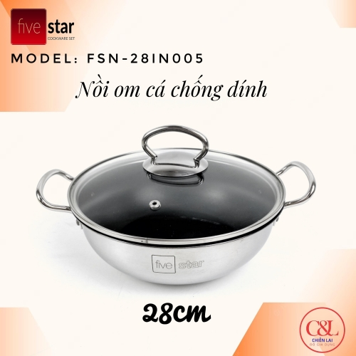 Nồi om cá chống dính Fivestar 28cm